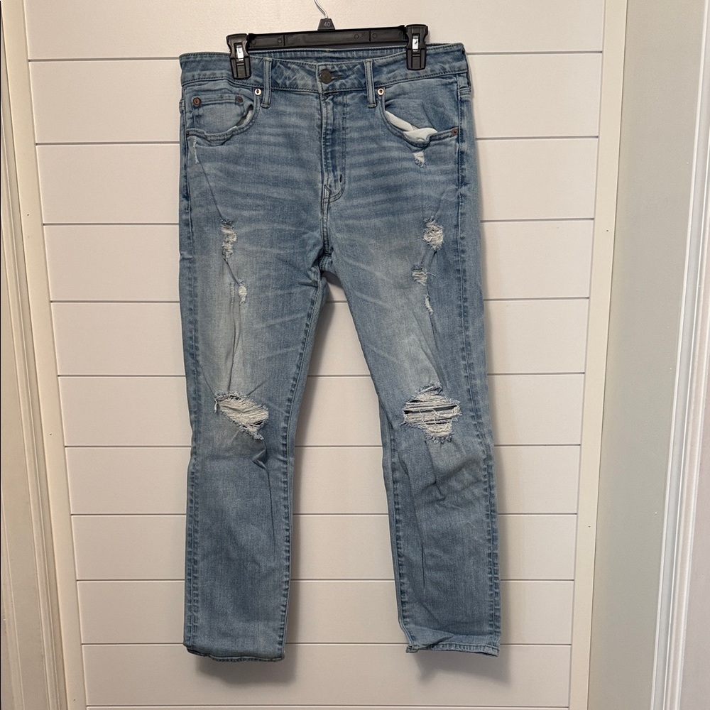 Men's American Eagle Outfitters Light Blue Slim Jeans 33x30